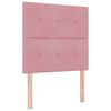 vidaXL Lit &agrave; ressort LED avec t&ecirc;te de lit Rose 120 x 190 cm Velours