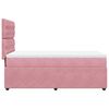 vidaXL Sommier &agrave; lattes de lit avec matelas Rose 100x200 cm Velours