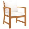 vidaXL Salon de jardin 5 pcs avec coussin Bois d'acacia solide