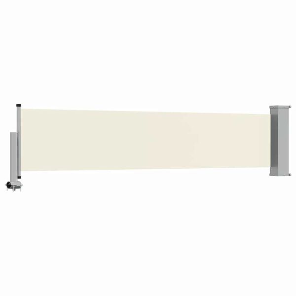 vidaXL Auvent lat&eacute;ral r&eacute;tractable de patio 60x300 cm Cr&egrave;me
