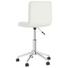 vidaXL Chaises pivotantes &agrave; manger lot de 6 blanc similicuir