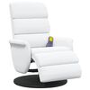 vidaXL Fauteuil inclinable Blanc PU