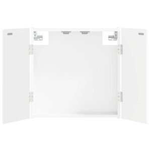 vidaXL Cabinet pour cible DELFT Blanc brillant 52,5 x 10,5 x 53,5 cm