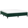 vidaXL Cadre de lit sans matelas vert fonc&eacute; 160x200 cm velours