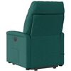 vidaXL Fauteuil inclinable de massage Vert foncé Tissu
