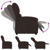 vidaXL Fauteuil inclinable &eacute;lectrique marron fonc&eacute; tissu