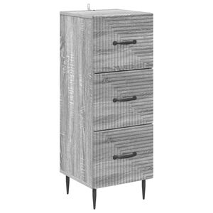 vidaXL Armoire &agrave; tiroirs Sonoma gris 33 x 34,5 x 89,5 cm