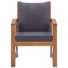 vidaXL Salon de jardin 4 pcs avec coussins Bois d'acacia solide