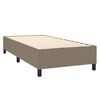 vidaXL Sommier &agrave; lattes de lit matelas et LED Taupe 90x200 cm Tissu