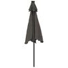 vidaXL Parasol de jardin avec m&acirc;t en acier anthracite 225x225x212 cm
