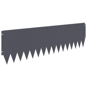 vidaXL Bordure de Pelouse 10 pc 103 x 30 cm Acier Anthracite
