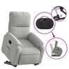 vidaXL Fauteuil inclinable électrique gris clair tissu microfibre