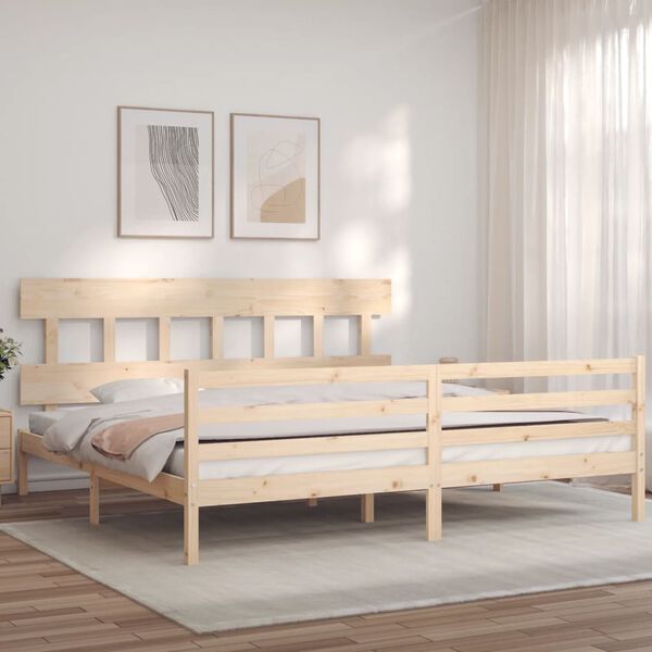 vidaXL Cadre de lit sans matelas bois massif