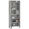 vidaXL Buffet sonoma gris 69,5x32,5x180 cm bois d'ing&eacute;nierie