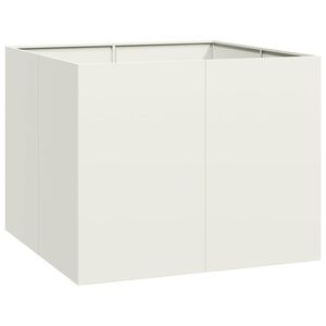 vidaXL Jardini&egrave;re blanc 100x100x80 cm acier