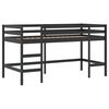 vidaXL Lit mezzanine d'enfants sans matelas avec échelle noir 90x200cm