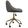 vidaXL Chaise pivotante &agrave; manger Gris fonc&eacute; Velours