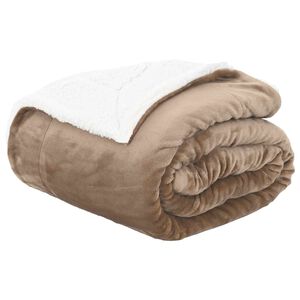 vidaXL plaid Camel 150 x 200 cm 1.64 kg Polaire