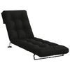 vidaXL Coussin de transat VIANEN 100 % polyester Noir 200 x 50 x 8 cm