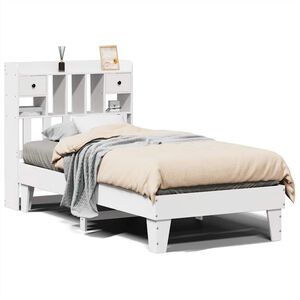vidaXL Cadre de lit sans matelas blanc 75x190 cm bois de pin massif