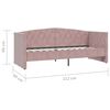 vidaXL Lit avec matelas et &eacute;clairage USB Rose Velours 90x200 cm