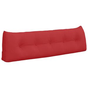 vidaXL Coussin de Dos Rouge 160 x 24 x 50 cm tissu