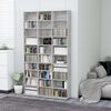vidaXL Armoire &agrave; CD Gris b&eacute;ton 102x16x177,5 cm Bois d'ing&eacute;nierie
