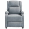 vidaXL Fauteuil de massage Gris clair Tissu