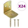 vidaXL Supports de panneau de cl&ocirc;ture 24pcs Forme en L M&eacute;tal galvanis&eacute;