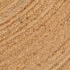 vidaXL Tapis Jute tress&eacute; 180 cm Rond