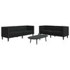 vidaXL Canap&eacute; de salon 2 pcs Noir 194 x 74,5 x 70,5 cm Simili cuir
