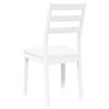 vidaXL Chaises à manger 2 pcs blanc bois massif caoutchouc