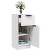 vidaXL Buffets 2 pcs blanc 30x30x70 cm bois d'ing&eacute;nierie