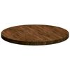 vidaXL Plateau de table Marron Clair &Oslash; 80 x 4 cm Bois de ch&ecirc;ne massif