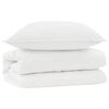 vidaXL Ensemble de Duvet avec oreiller 2 pc Blanc Microfibre