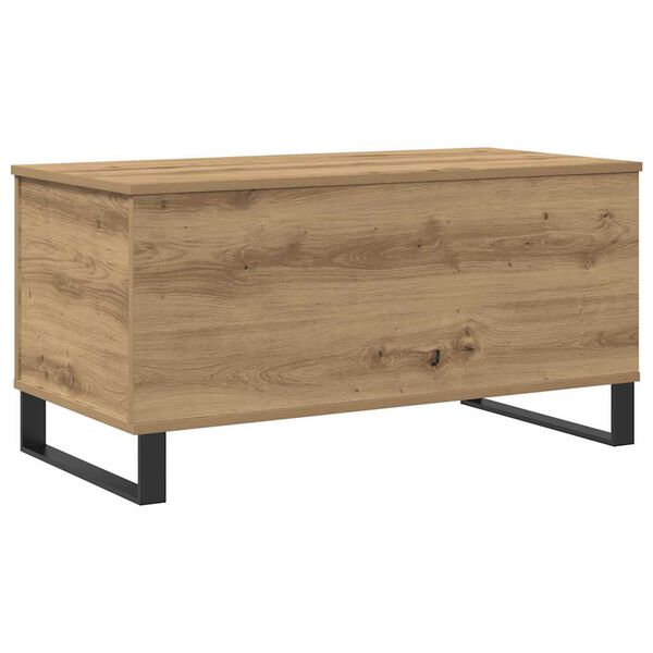 vidaXL Table basse ch&ecirc;ne artisanal 90x44,5x45 cm bois d'ing&eacute;nierie