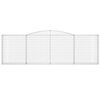 vidaXL Panier de gabions arqué 400x30x120/140 cm Fer galvanisé