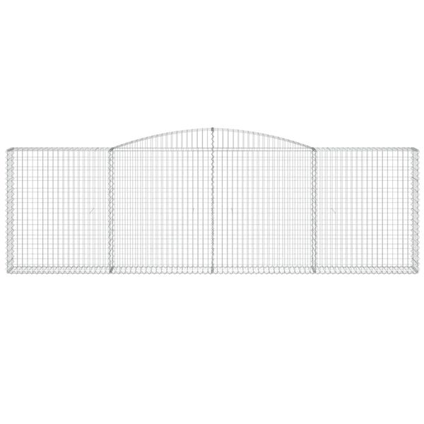 vidaXL Panier de gabions arqué 400x30x120/140 cm Fer galvanisé
