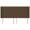 vidaXL T&ecirc;te de lit avec oreilles Marron fonc&eacute; 183x16x118/128 cm Tissu