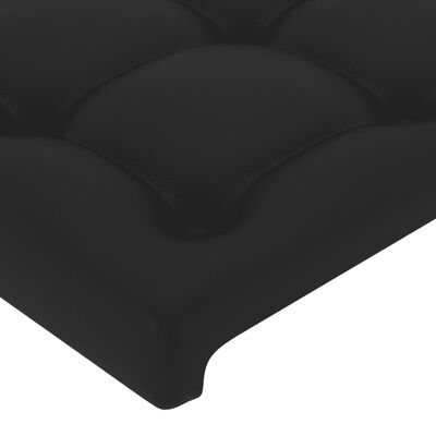 vidaXL Sommier à lattes de lit avec matelas Noir 160x200 cm