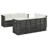 vidaXL Salon palette de jardin 9 pcs avec coussins Bois de pin massif