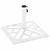 vidaXL Socle de parasol Blanc 44x44x31 cm Fonte