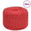 vidaXL Corde de bateau Rouge 8 mm 50 m Polypropyl&egrave;ne