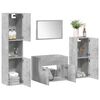 vidaXL Ensemble de meubles de salle de bain 4 pcs gris b&eacute;ton