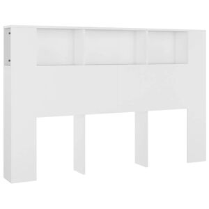 vidaXL Armoire de t&ecirc;te de lit Blanc 160x18,5x104,5 cm