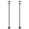 vidaXL Ensemble de lampadaires 2 pc Noir 16 x 16 x 156 cm