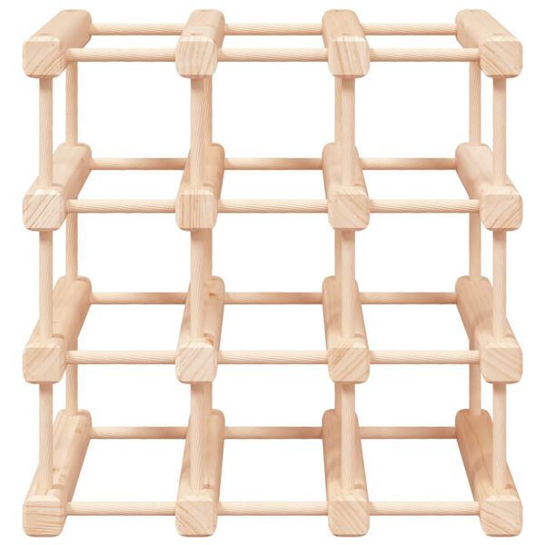 vidaXL Casier à vin pour 12 bouteilles 36x23x36 cm bois massif de pin