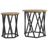 vidaXL Table basse 2 pcs Ch&ecirc;ne artisanal 50 x 50 x 50 cm