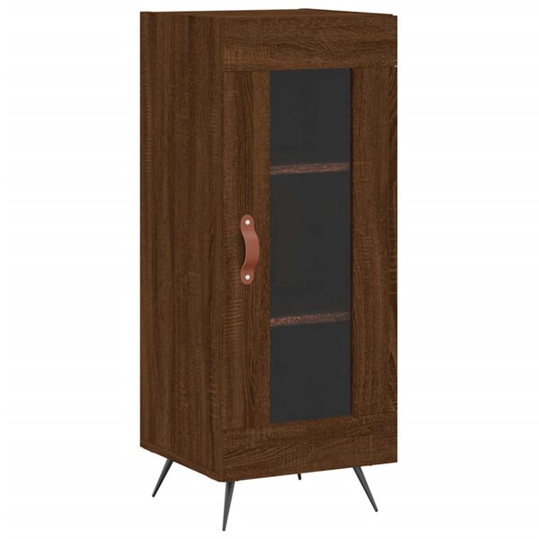vidaXL Buffet Ch&ecirc;ne marron 34,5x34x90 cm Bois d'ing&eacute;nierie