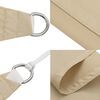 vidaXL Voile de parasol tissu oxford rectangulaire 2,5x3 m beige